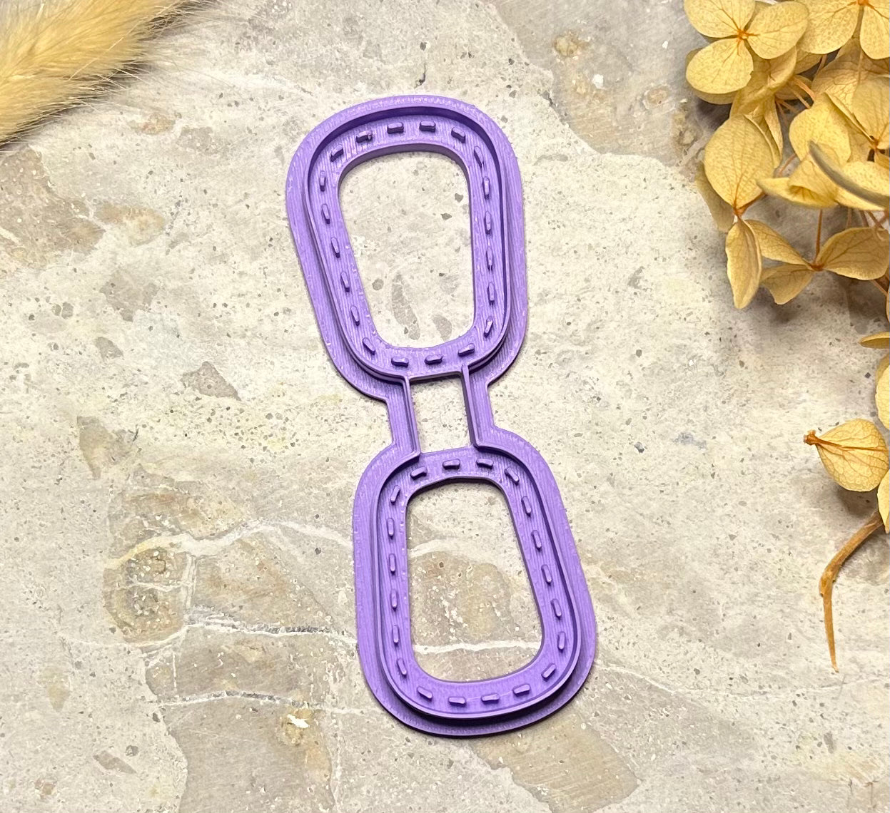 Pear shape faux keychain