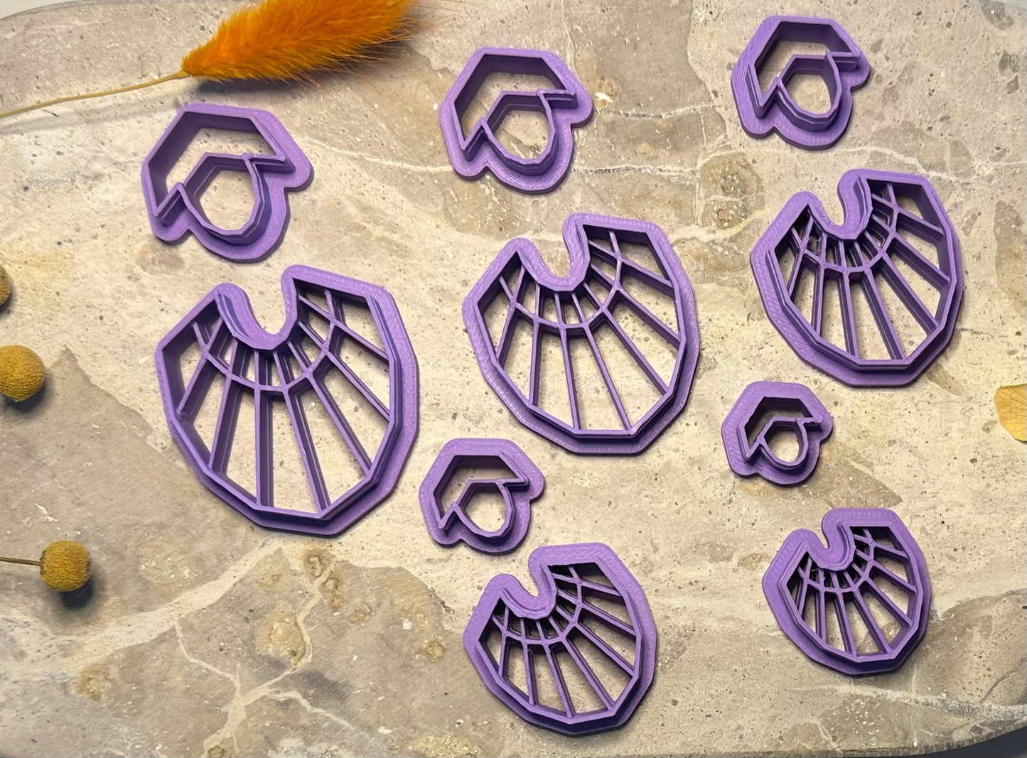 Macrame "acorn top" cutter (2 pc)